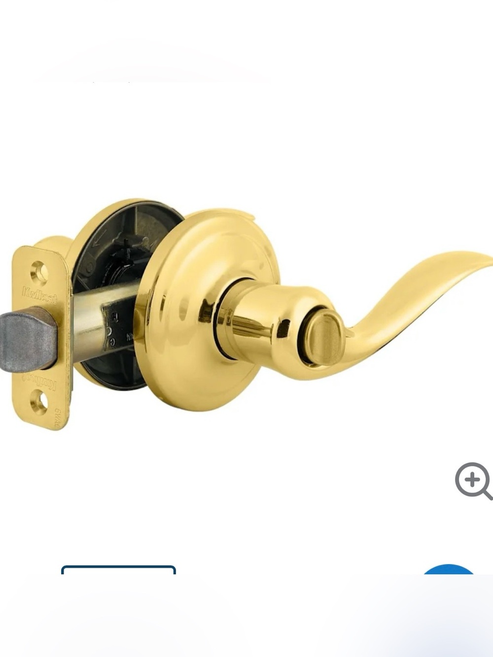 Kwikset Tustin Privacy Lever Knob Polished Brass ( 97309-122)